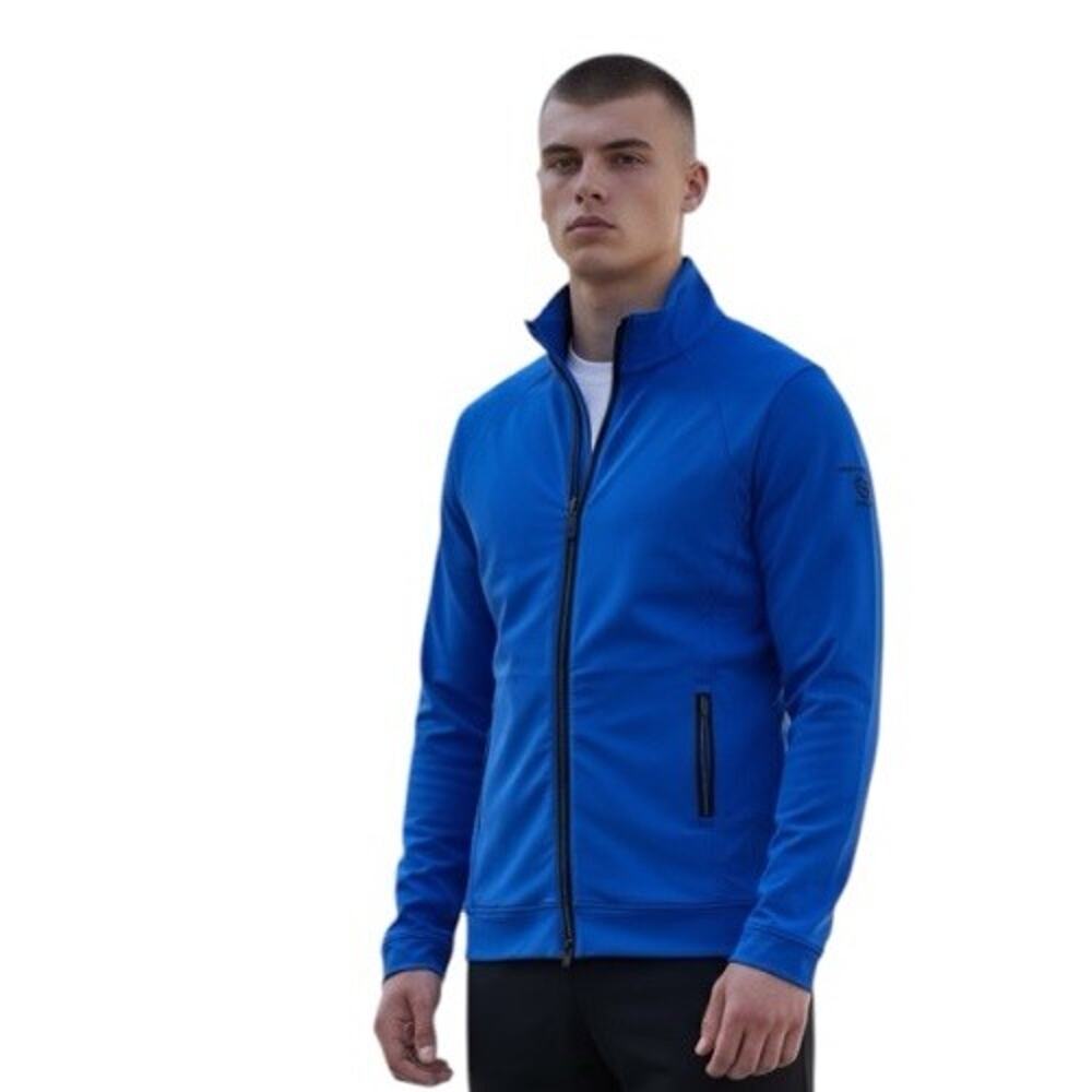 Peter Millar Jacket Mens Med Blue Full Zip Soft Shell Golf Piedmont Driving Club